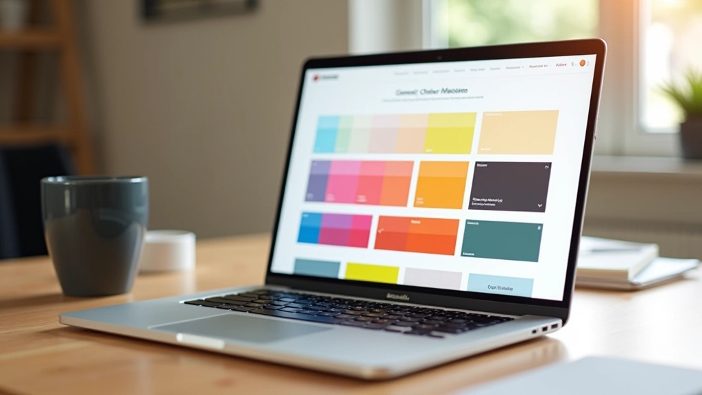 Coolors.co website met snel gegenereerde kleurpaleten en lock-functionaliteit zichtbaar